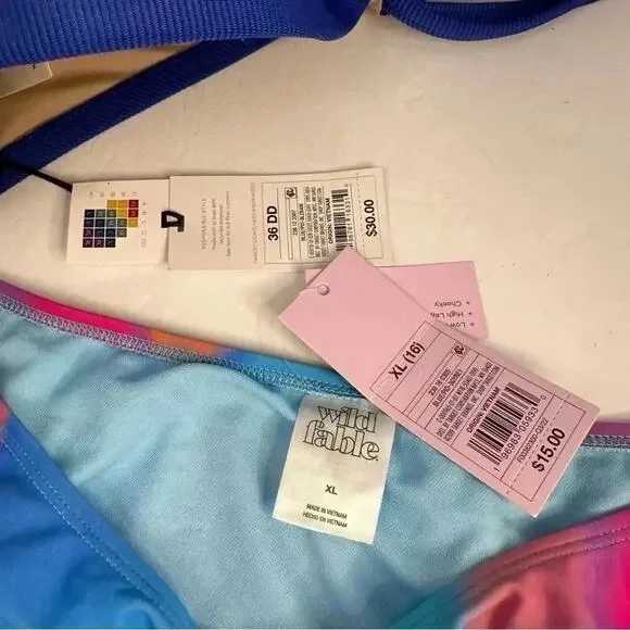 Wild fable, shade and shore, 2-Piece Bikini Swimsuit 36DD bottom, Xlarge - Picture 7 of 10